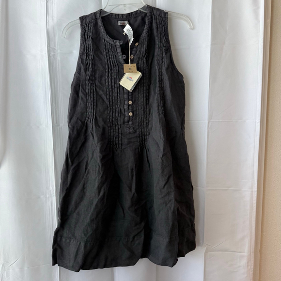 New Women's Faherty Isha Dress Size S Black Sleeveless - Picture 1 of 12